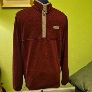 Cinch: 4Snap ButtonMock TurtleneckMaroon/black With Gray Trim.men's sz.L.(#